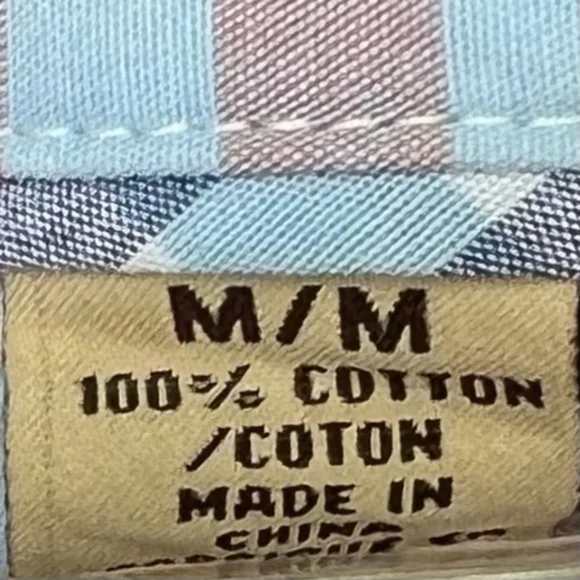 TOMMY BAHAMA BLUE RED PLAID BUTTON DOWN LONG SLEEVE SHIRT SIZE MEDIUM - Picture 4 of 15